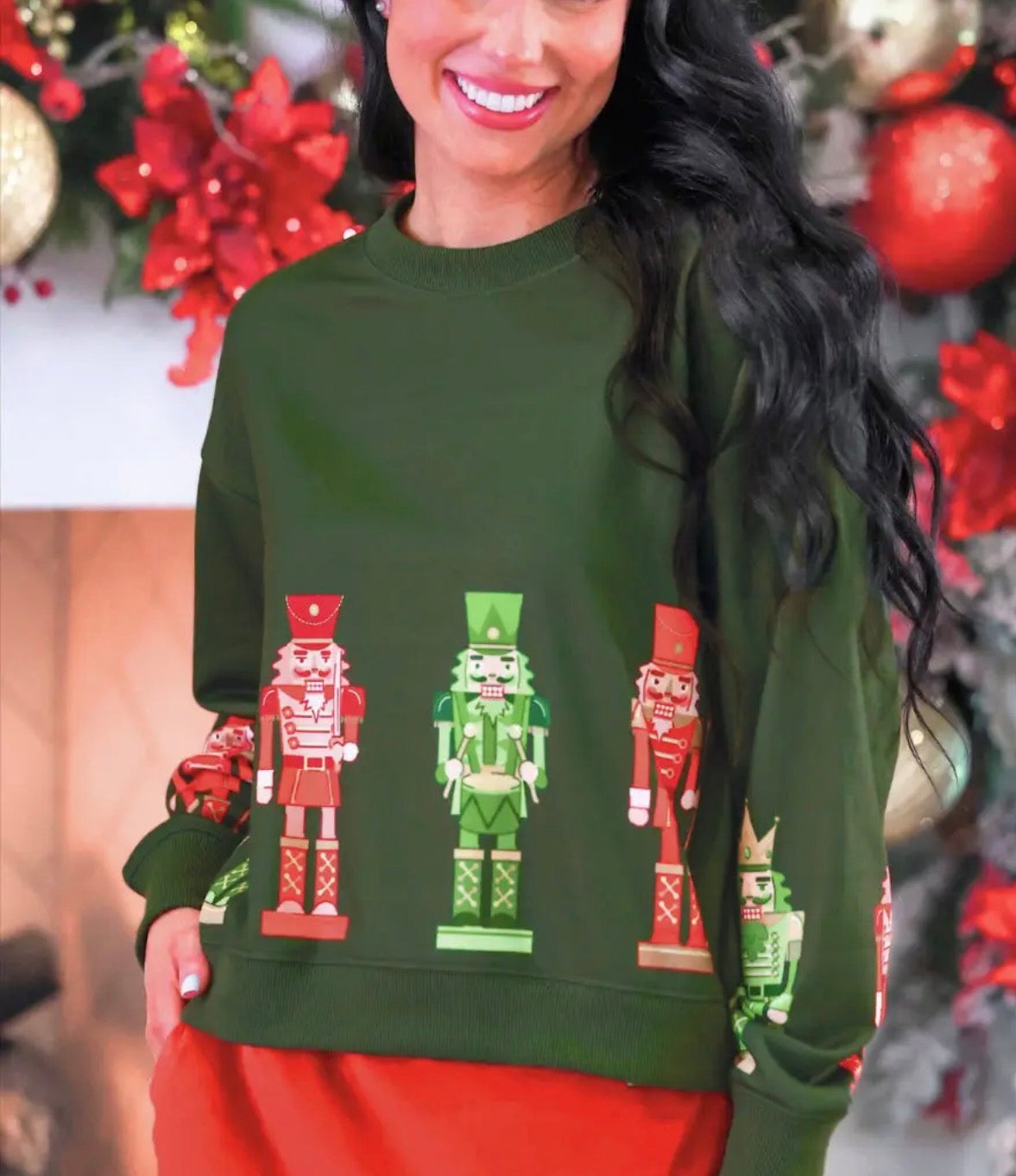 Nutcracker Christmas Sweatshirt – Green Crewneck