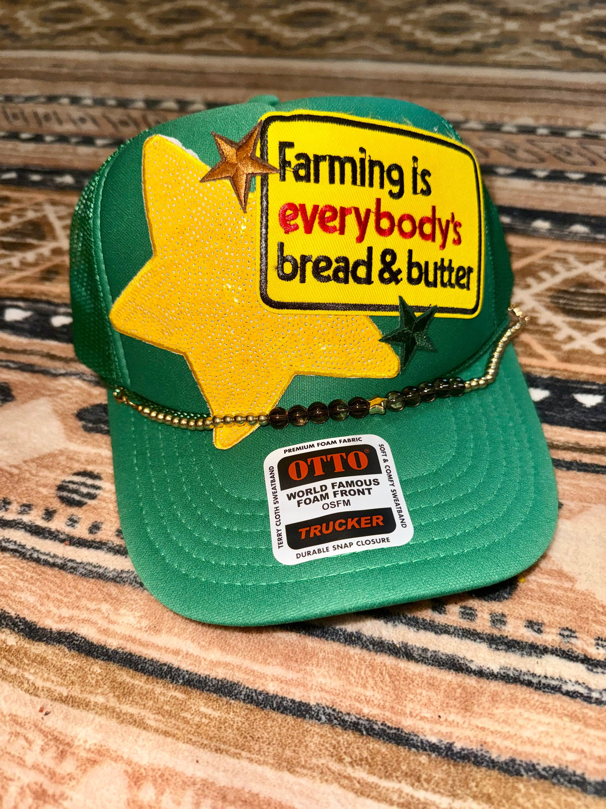 Farming Bread & Butter Green Trucker Hat
