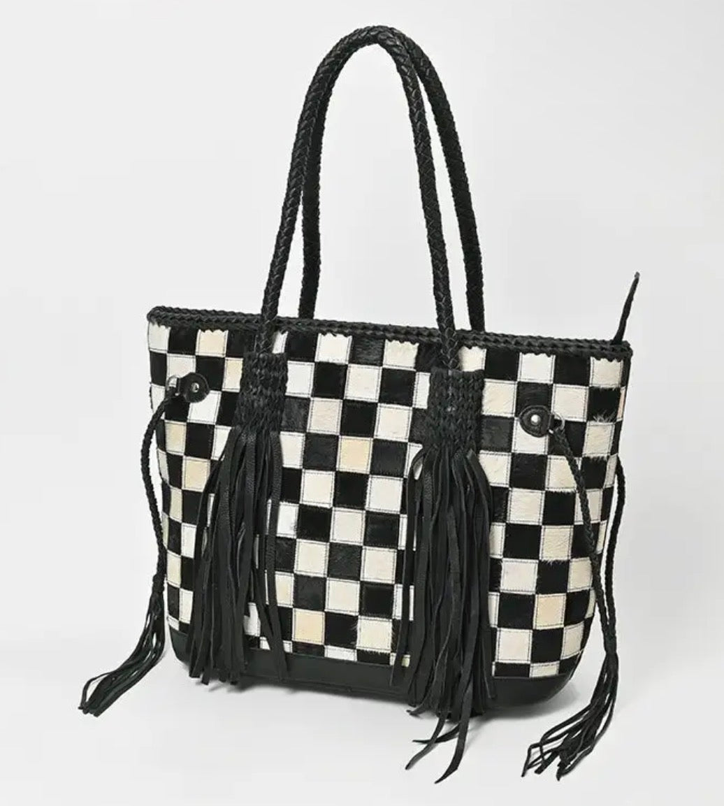 Checker Tote Bag