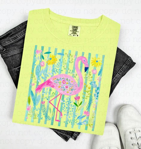Floral Flamingo Tee
