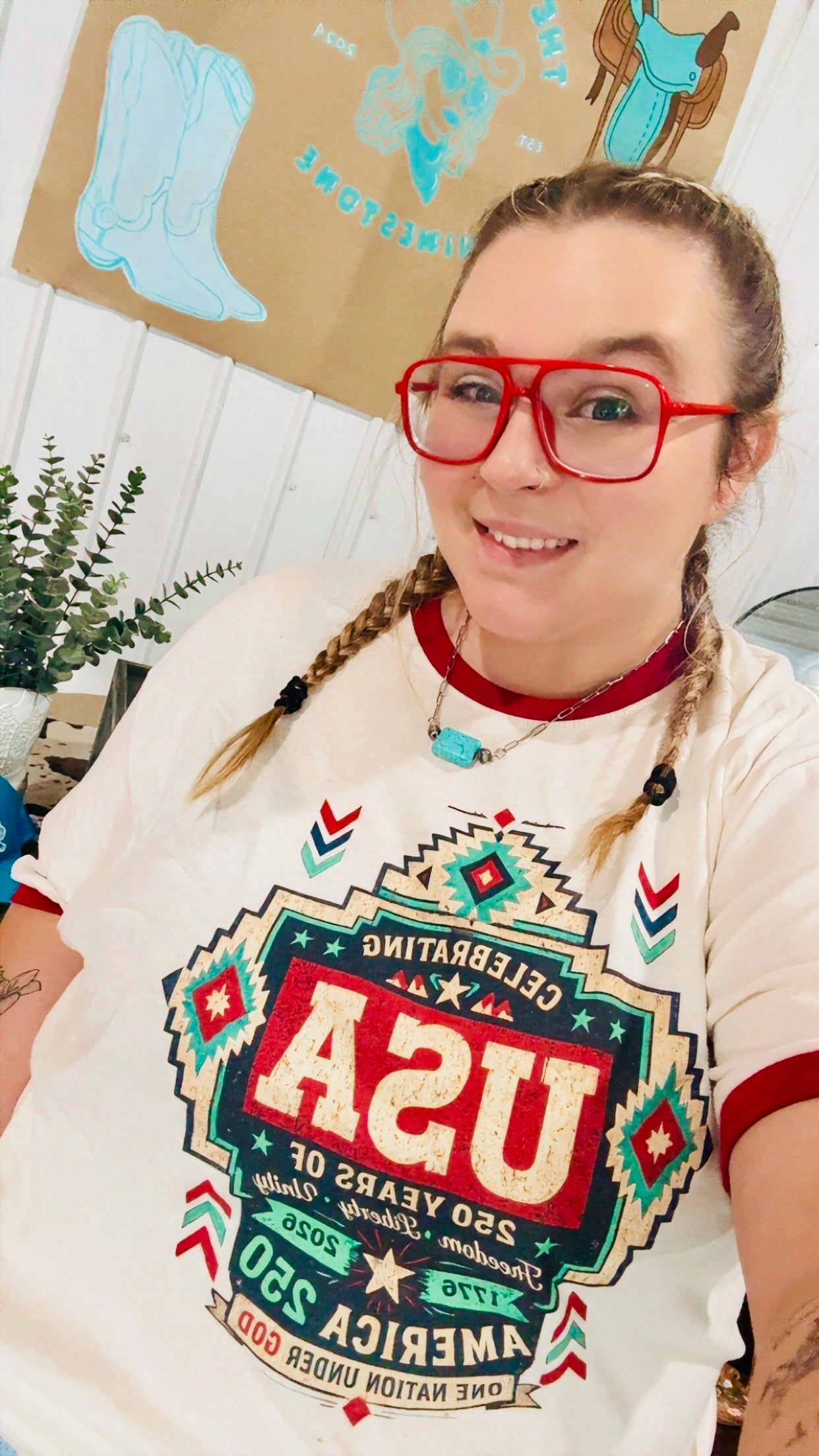 ONE NATION RINGER TEE
