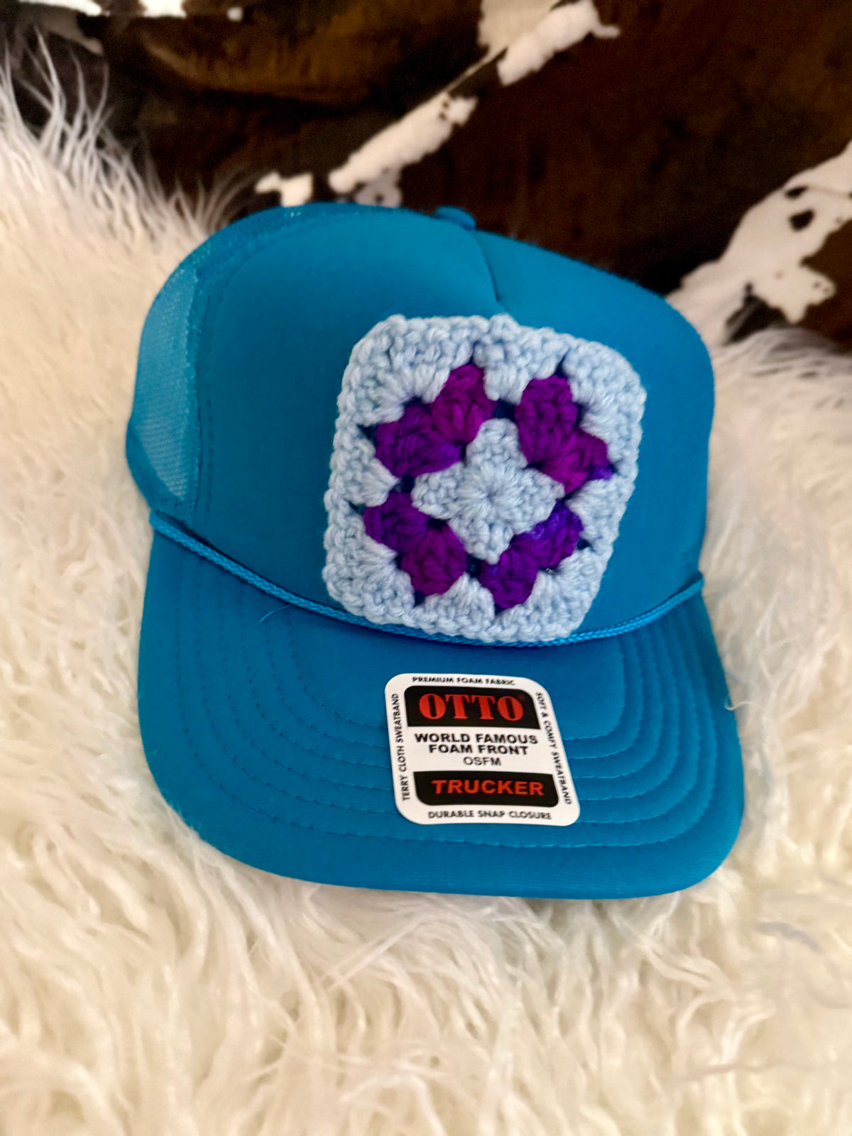 The Dolly Granny Square Trucker Hats