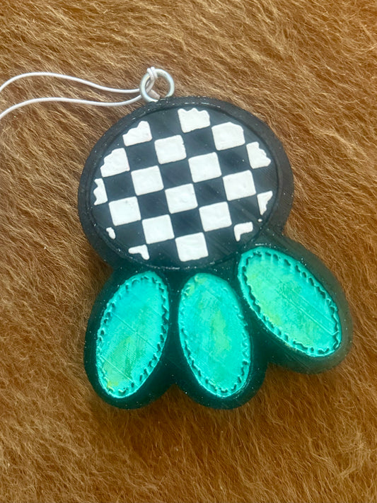 Checkered Turquoise Freshie