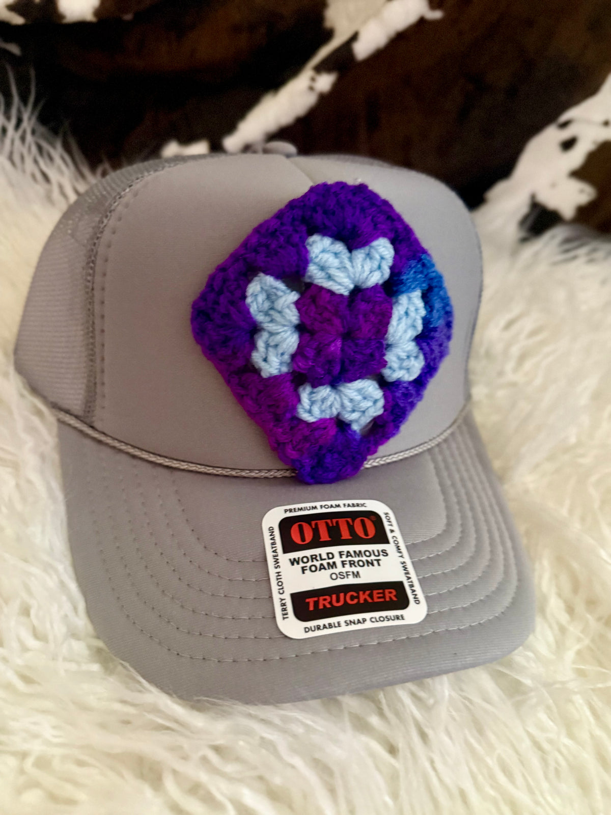 The Dolly Granny Square Trucker Hats