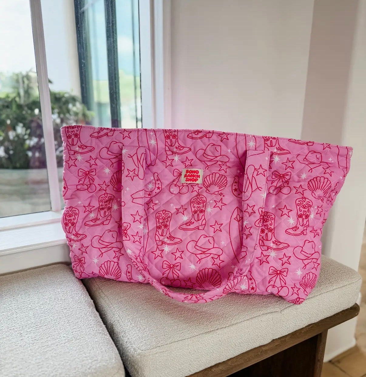 Western Carryall Quilted Tote Bag