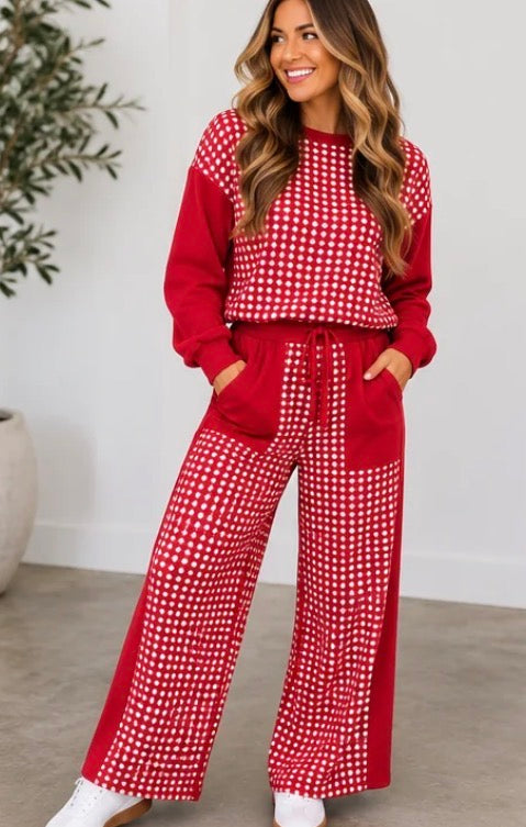 Plaid Long Sleeve Sets