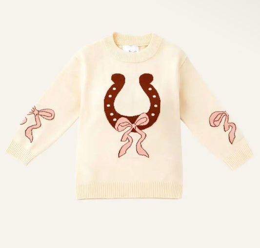 Horseshoe Knit Sweater - girls