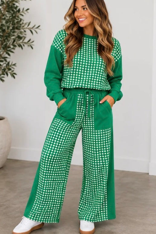Plaid Long Sleeve Sets