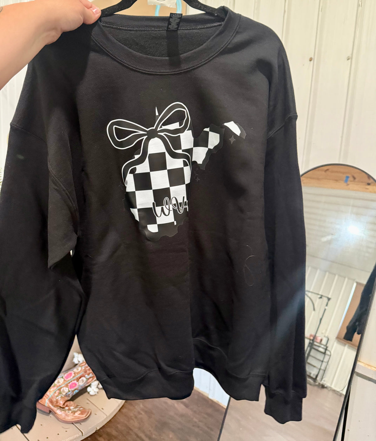Wv Checkered Crewneck