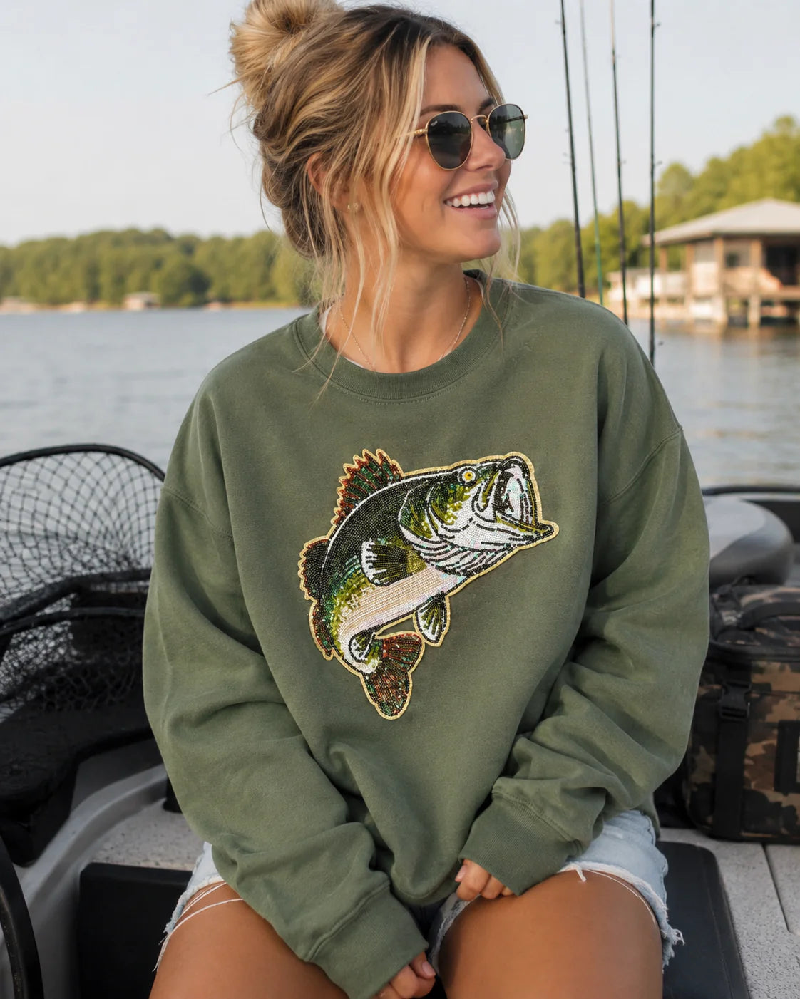Sequin Patch Outdoorsman Crews
