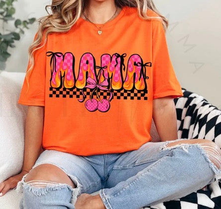 Mama with Flames Tee