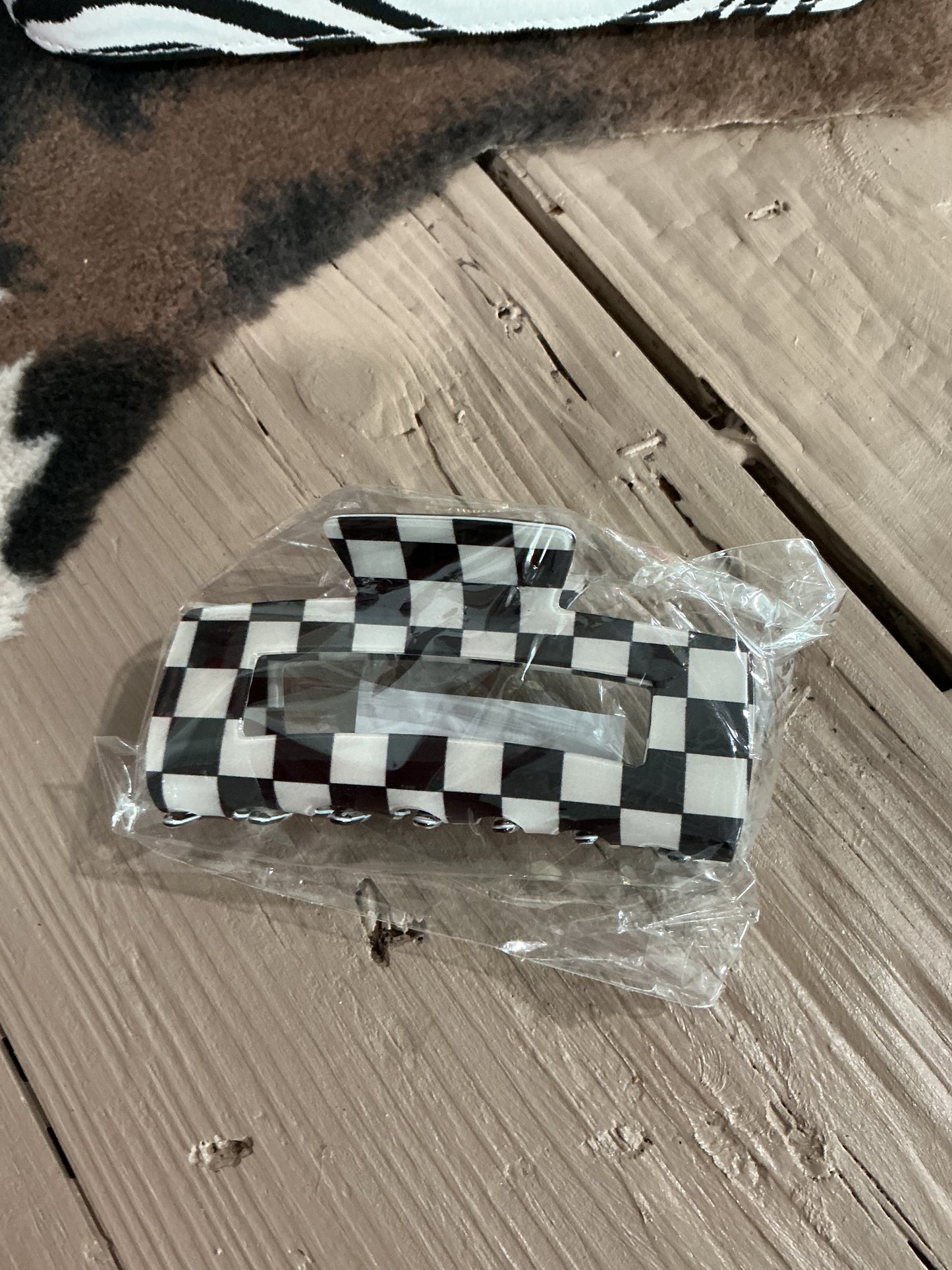 Checkered Hair Clip