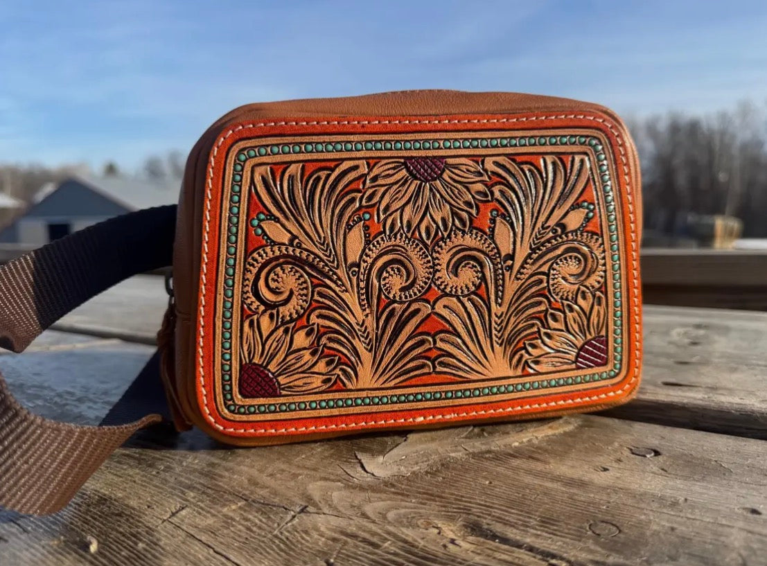 Sorrel Tooled Belt Bag