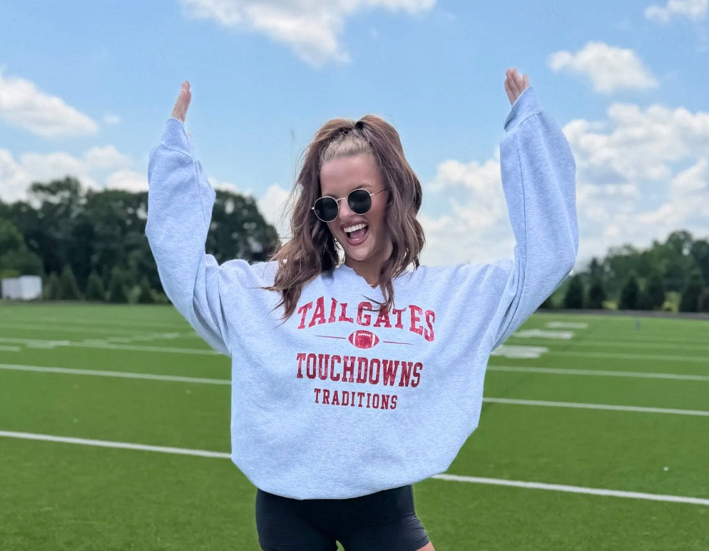 Tailgates Split Neck Crew