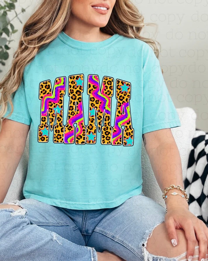 Retro Leopard Mama Tee