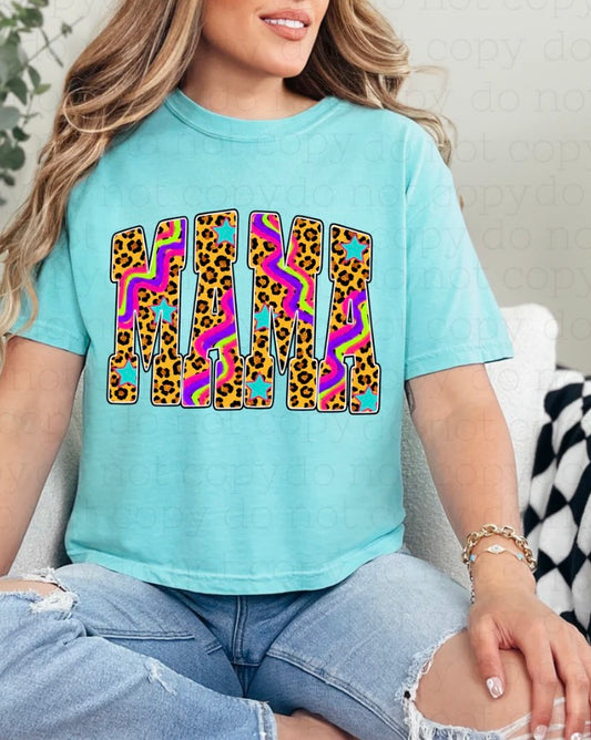 Retro Leopard Mama Tee