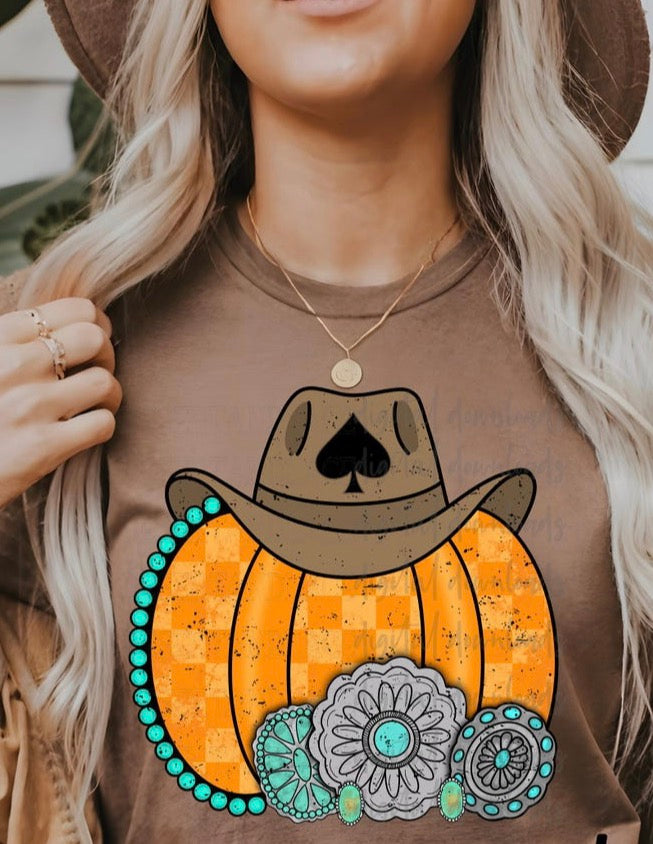 Turquoise Pumpkin Tee