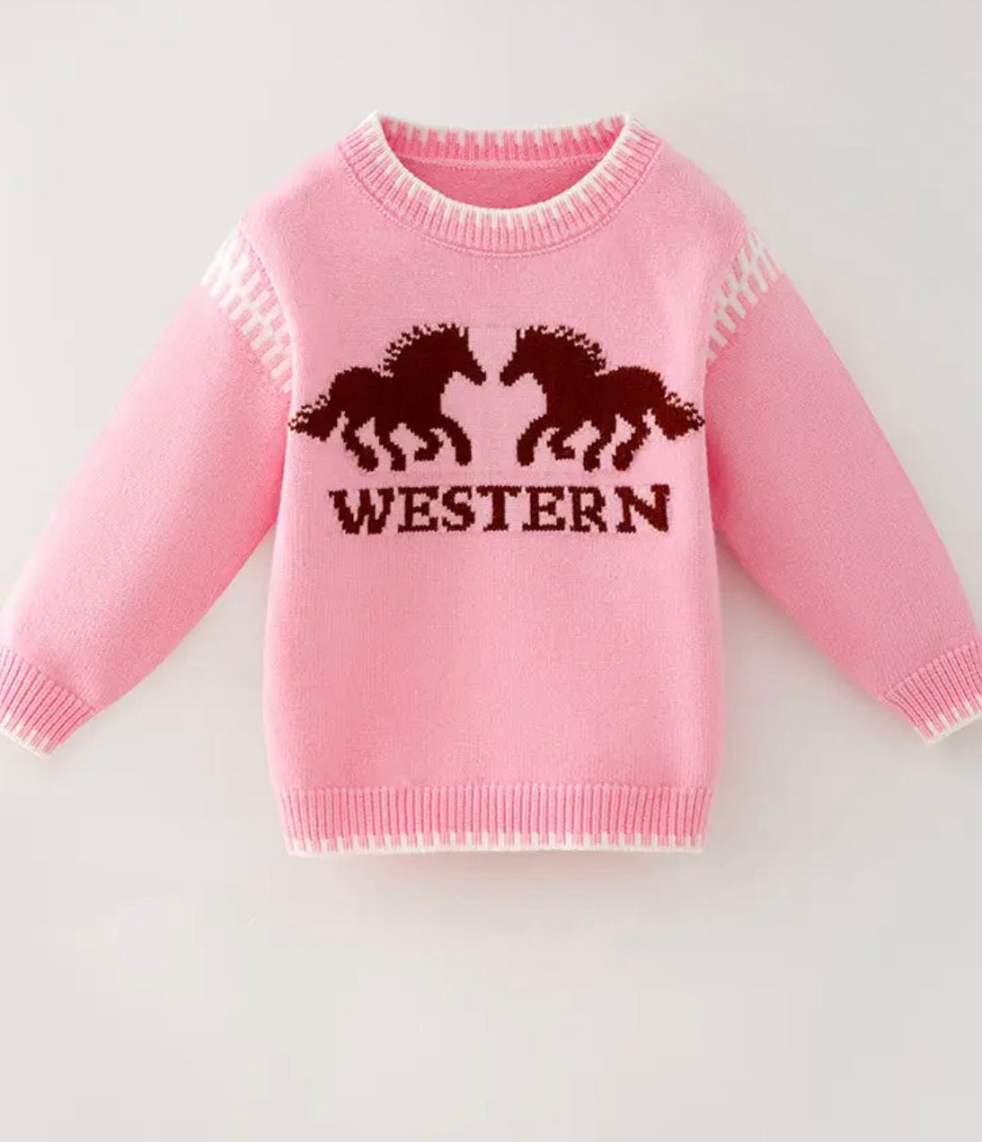 Pink Horse Knit Sweater