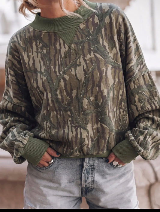 Camo Crewneck
