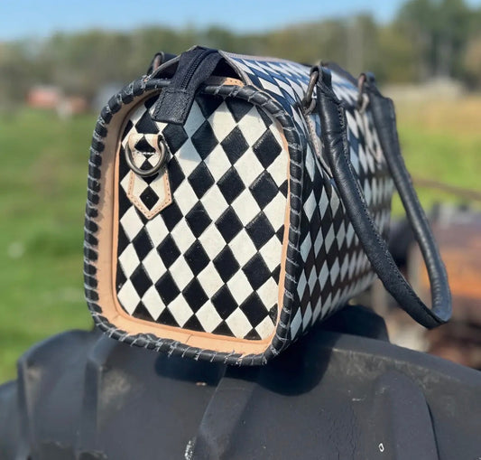 Speedy Checkered Purse