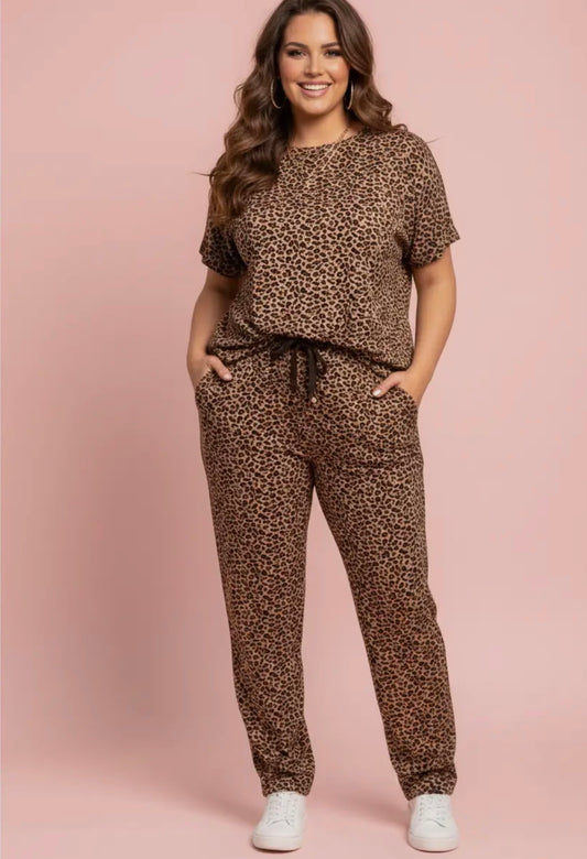 Leopard Pant Set