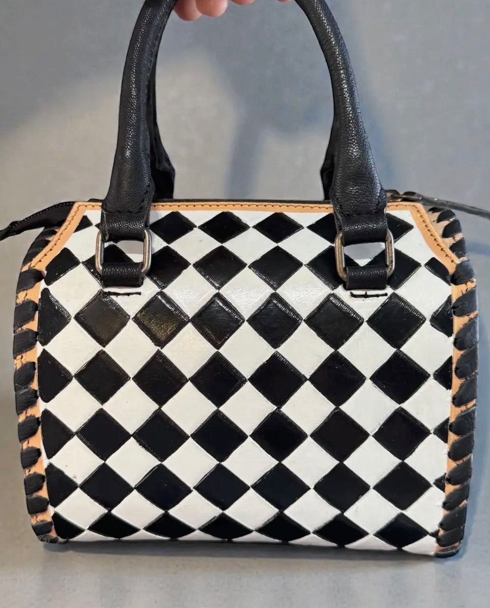 Speedy Checkered Purse