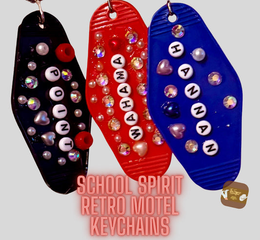 School Spirit Retro Motel Keychains