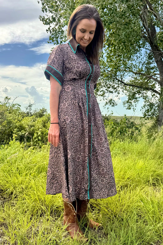 SADDLE KREEK BUCKSTITCH DRESS
