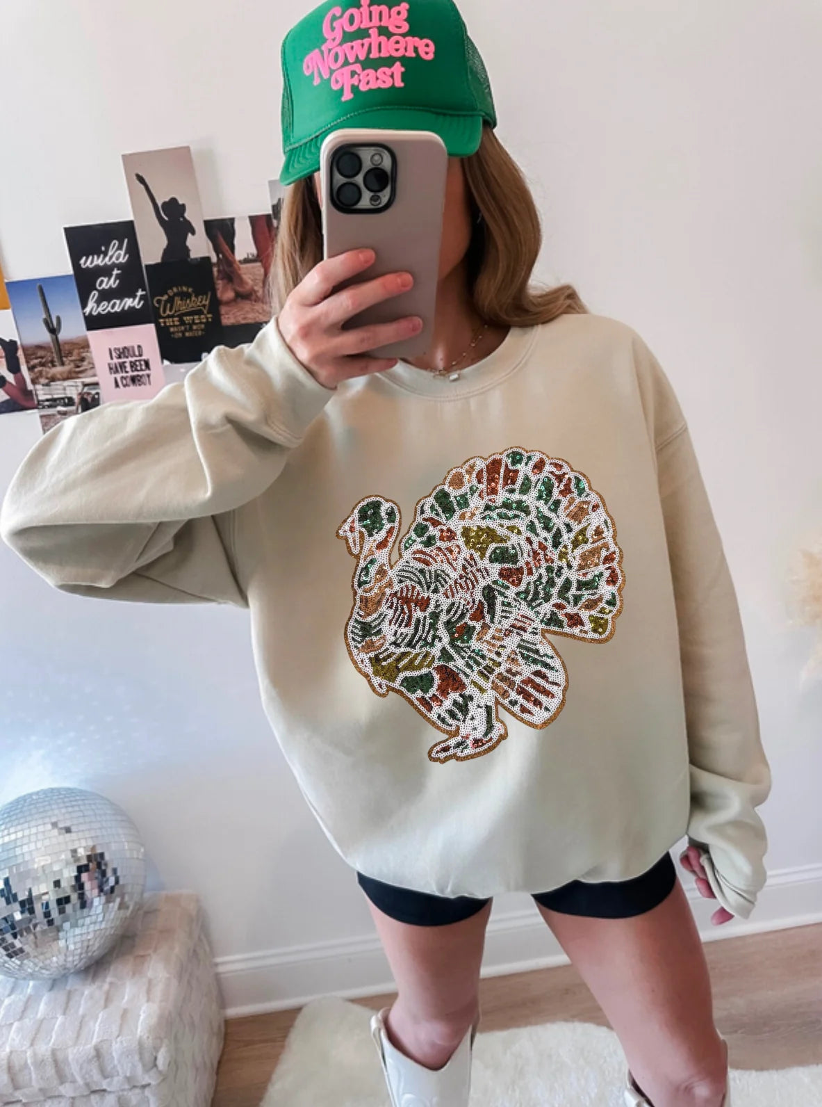 Sequin Patch Outdoorsman Crews
