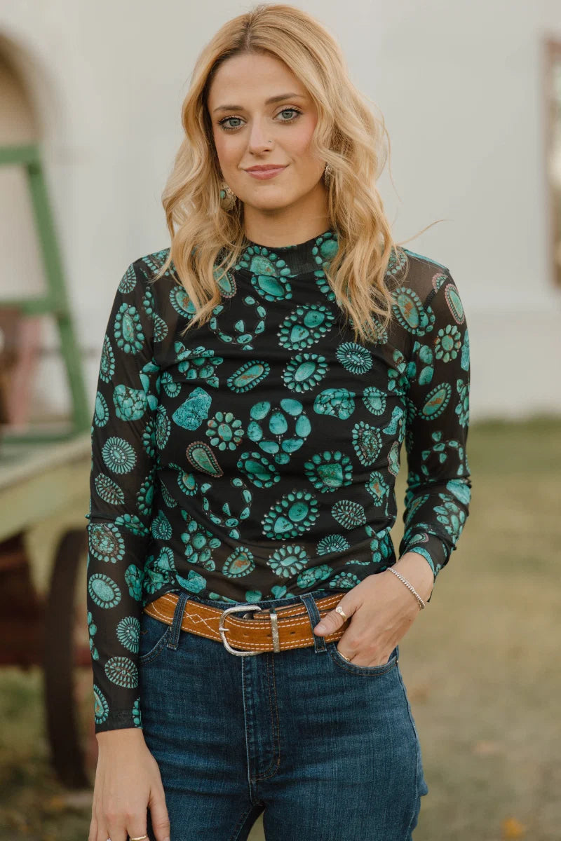 FOREVER IN TURQUOISE TOP