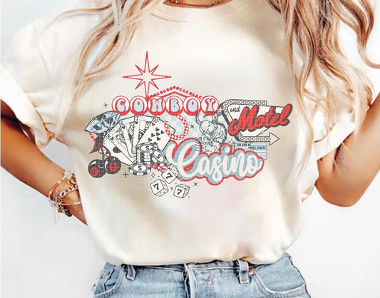 Cowboy Casino Western Graphic Tee